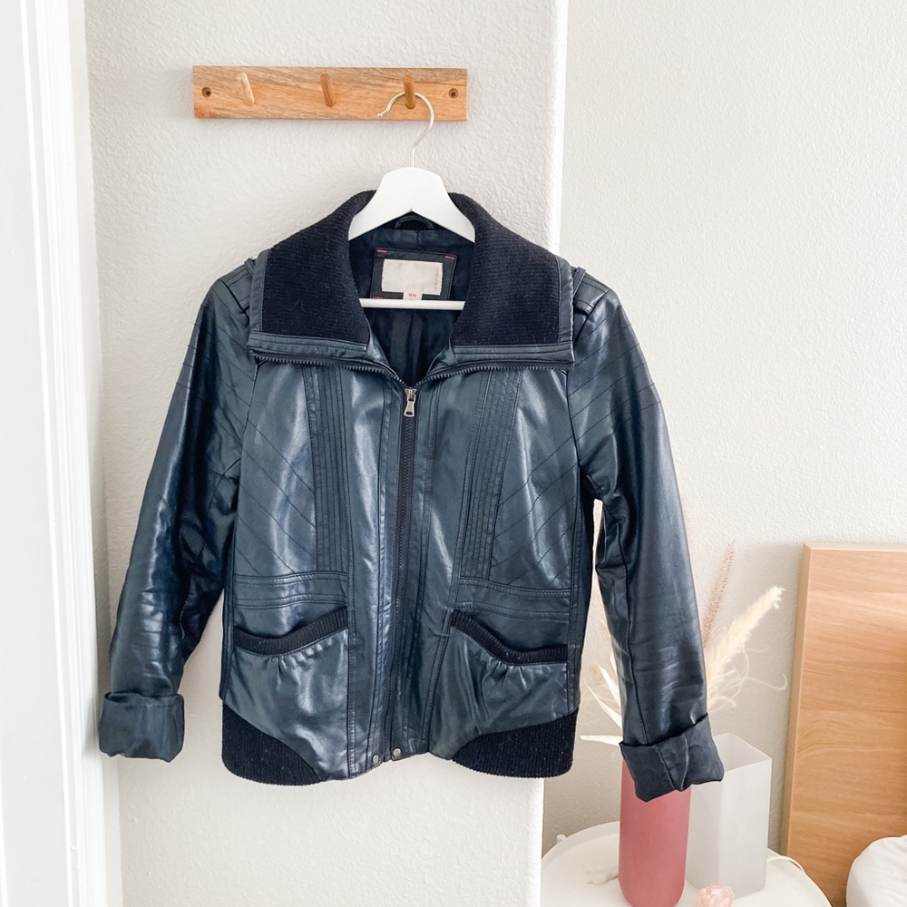 Faux leather jacket